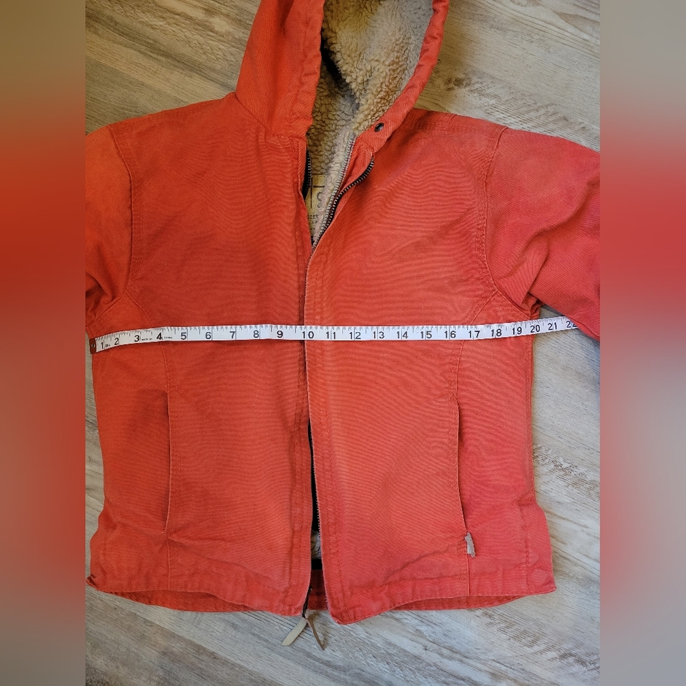 STS Ranchwear Orange Hooded Jacket with Sherpa Lining - Picture 6 of 9
